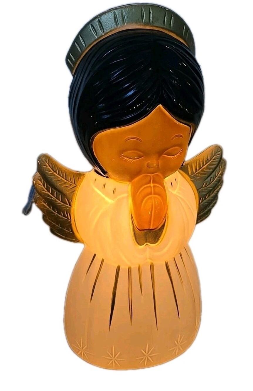 Grand Ventures 18” Tall African American Angel Blow Mold Christmas 1999 Vtg New